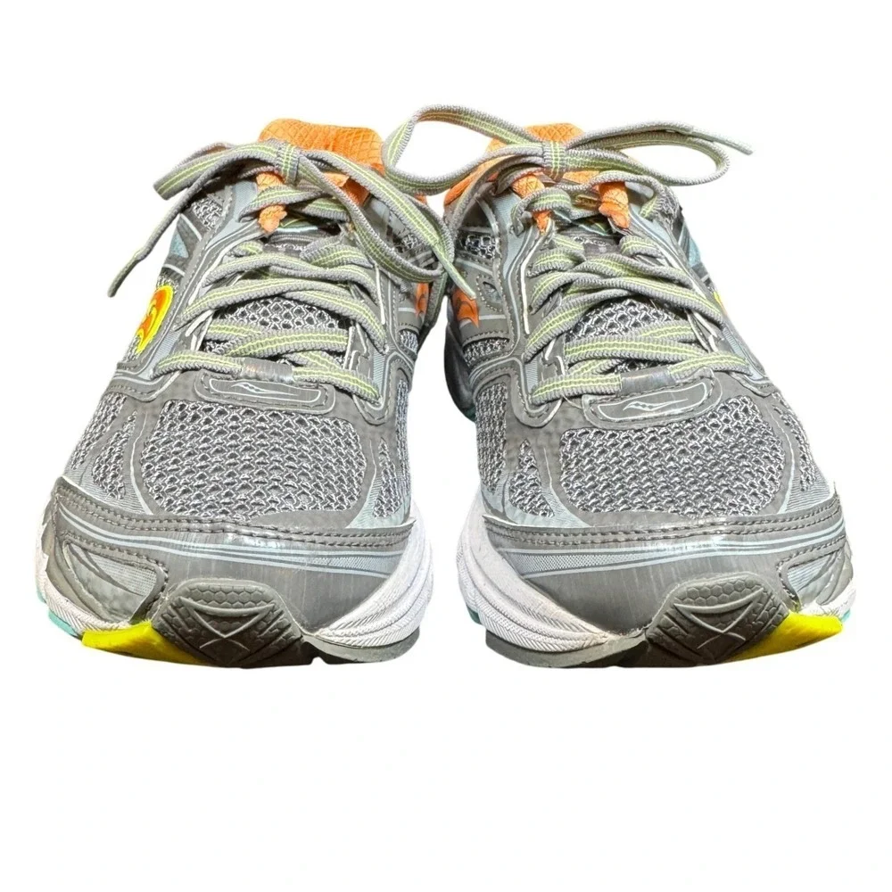 Saucony Guide 7 PowerGrid Women's Running Shoes Size 7 Gray Orange Teal - Picture 4 of 9